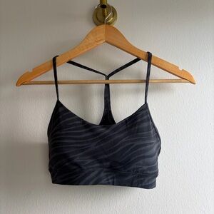 lululemon athletica Black Zebra-Print Strappy Sports Bra